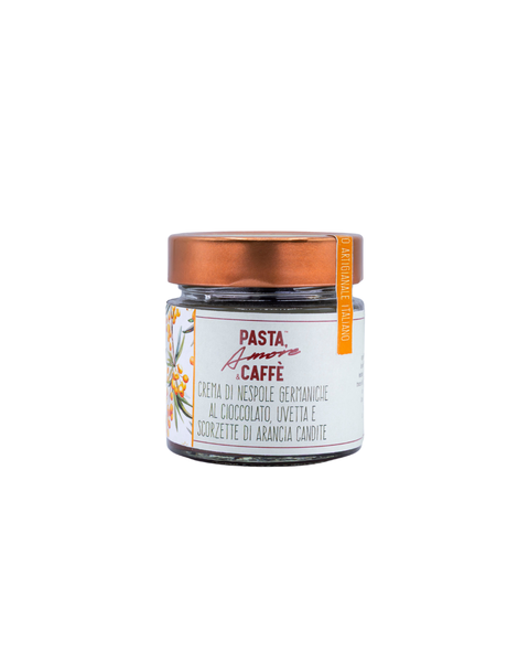 Crema di Nespole Germaniche al Cioccolato con Uvetta e Scorzette di Arancia Candite